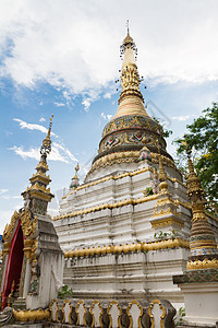 泰国清迈佛教寺庙白塔 泰国清迈图片