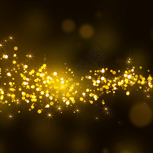 金色闪闪发光的星星尾尘流星曲线圆圈彗星踪迹辉光耀斑边缘椭圆金光图片