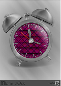 金属古典风格警报钟紫色乐器正方形商业活力圆圈数字小时手表技术图片