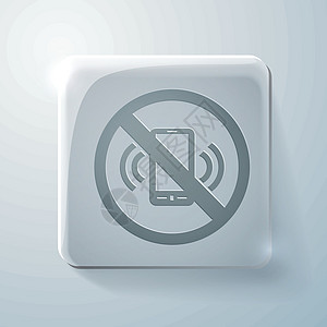 禁止使用移动电话 Glass 方图标图片