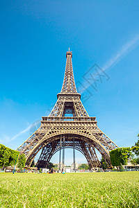 埃菲尔铁塔旅游城市风景首都地标绿色建筑学铁塔假期历史性背景图片