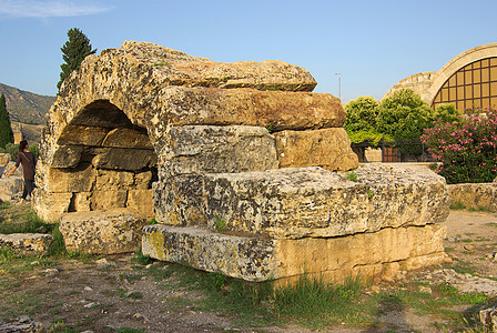 古代希拉波利斯的废墟 土耳其帕穆卡勒风景旅行街道纪念碑考古学石灰华火鸡石头地标国家图片