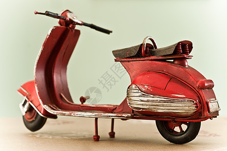 小型小型摩托车驾驶发动机红色速度插图白色框架车轮旅行街道图片