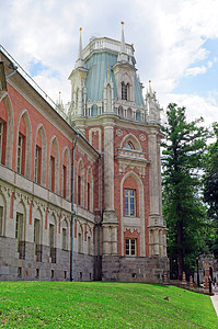 莫斯科沙里西诺皇宫大厦塔台住宅大厦窗户建筑师艺术国王蓝色纪念碑地标财产图片