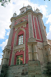 莫斯科沙里西诺皇宫大厦塔台地标建筑师博物馆石头纪念碑蓝色国王艺术住宅石方图片
