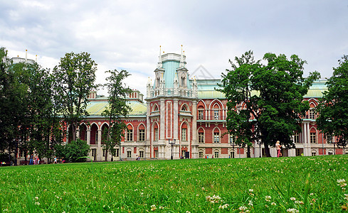 莫斯科俄罗斯皇后凯瑟琳二世的宫殿旅游遗产地标博物馆历史性历史公园旅行装饰品文化图片