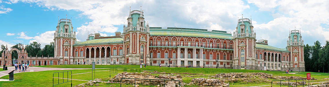 莫斯科俄罗斯皇后凯瑟琳二世的宫殿建筑学财产地标历史风格公园旅游国家博物馆文化图片