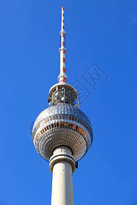 柏林电视塔收音机商业电视历史播送城市蓝色建筑学天空吸引力图片
