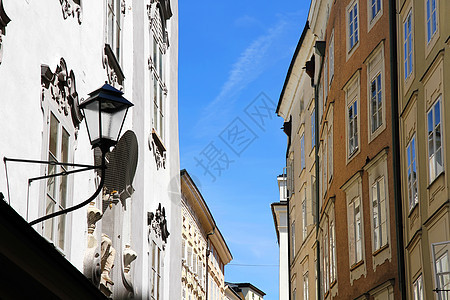 萨尔茨布尔的历史建筑假期旅游地标房子街道晴天天空旅行观光遗产图片