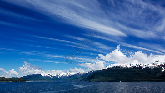 阿拉斯加天云向左到右图片