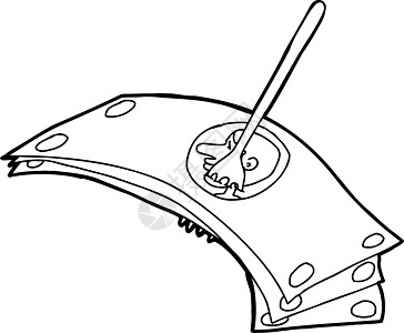 带叉子的钱图片