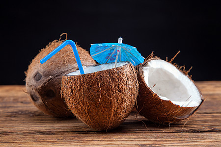 椰子奶异国食物牛奶坚果白色水果椰子热带棕榈情调图片