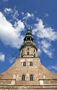 里加圣彼得教堂游客首都建筑学城市教会观光尖顶尖塔教堂雕塑图片