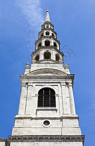 伦敦圣新娘教堂教会旅行景点旅游地标圣新娘尖塔城市观光英语图片