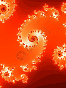 橙色的装饰性折形螺旋创造力漩涡橙子涡流电脑曲线绘画艺术插图旋转背景图片