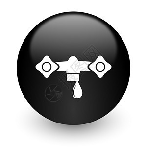 网路图标 水黑色黑光彩圆圈水滴网络液体温泉按钮水力学商业生态洗澡图片