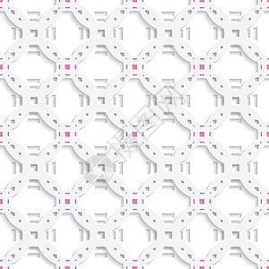 上部穿孔矩形的白色装饰品 粉色无缝几何多边形长方形包装浮雕三角形织物正方形马赛克几何学图片