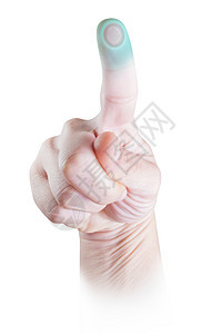 手指指针女性手腕手势男人棕榈动作注意力成人女士展示图片