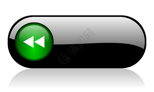 反向黑光彩横幅录音机互联网绿色读者滚动商业玩家导航视频按钮图片