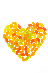 Jelly Bean安排成为心爱的人软糖食物粉色橙子糖果味道黄色小吃红色字母图片