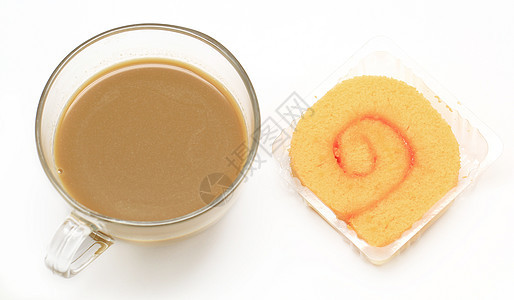 橙色蛋糕卷和咖啡糕点营养蛋糕面包美味水果馅饼日记胡桃早餐图片