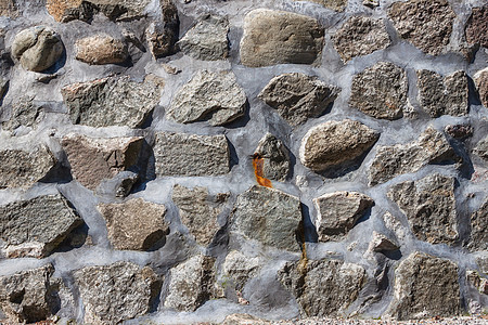 石头墙纹理岩石砂浆建造棕色历史积木城市瓦砾水泥墙纸图片