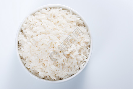 白色康乃馨饭碗里的米工作室食物纤维午餐主食饮食茉莉花谷物文化粮食背景