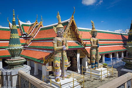 大宫殿也称为邦科的宝塔佛塔宗教艺术旅游地标蓝色奢华雕像寺庙图片