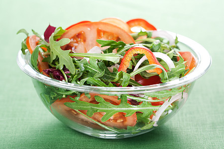 健康绿色沙拉胡椒草药美食午餐饮食盘子食谱餐厅叶子营养图片