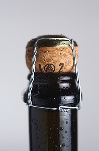 香槟酒瓶瓶子包装奢华玻璃软木反射背景图片