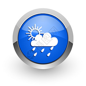 蓝色雨蓝的网络图标按钮晴雨表气氛风暴预测互联网气象合金温度天气图片