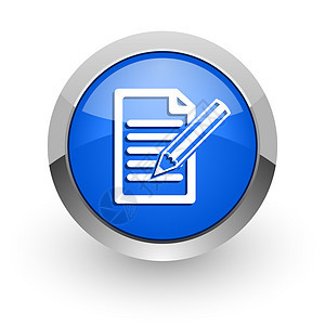 订阅蓝色光滑的网络图标协议合同笔记交易页数学校电脑签名文档白色图片