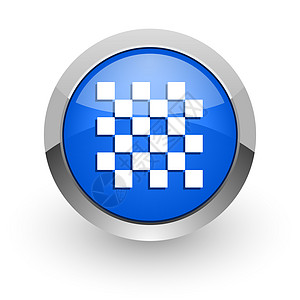 象棋蓝色光滑的网络图标图片
