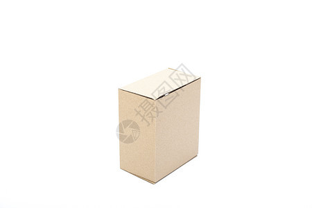 一个棕色纸箱纸盒货物邮件货运空白礼物展示纸板案件店铺图片