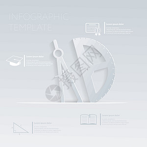 矢量图 罗盘和减速器 模板图形或网站布局阴影科学网页图表信息统治者学校卡尺建筑学数学图片