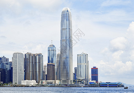 香港现代楼宇景观办公楼结构金融蓝色天际窗户城市场景地标图片