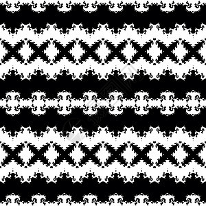 图形样式中无缝几何图案万花筒黑色创造力绘画装饰品电脑吸引力艺术白色插图背景图片