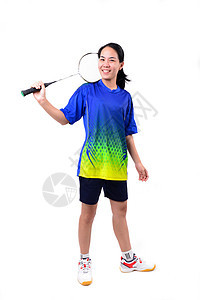 活动中的羽毛球玩家乐趣游戏锻炼女性女孩训练运动球拍冒充女士图片