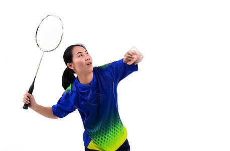 活动中的羽毛球玩家球拍女性成人行动运动白色游戏锻炼乐趣闲暇图片