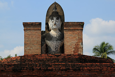泰国的古老城市国泰国被Sukukotai摧毁图片