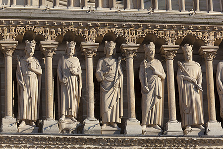 圣母教堂 法国巴黎 伊莱德法兰西石头处女历史雕像建筑学雕塑旅游晴天大教堂历史性图片