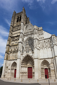 法国布哥根Yonne 奥塞雷大教堂旅行晴天旅游建筑历史性入口历史建筑学宗教图片