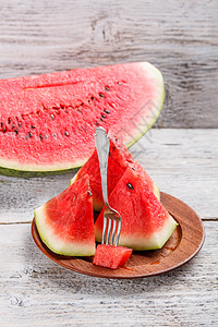 西瓜健康饮食甜点红色绿色食物饮食种子水果盘子营养图片