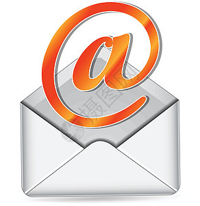 矢量橙色邮件图标邮政插图网络网站橙子正方形信封电子邮件签名社会图片