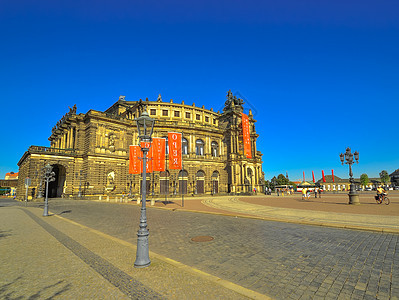 德累斯顿的永恒歌剧院场景歌剧剧院风格风景雕像戏剧旅游阳台天线图片