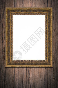旧图片框材料白色木头古董艺术照片木材框架绘画房间背景图片