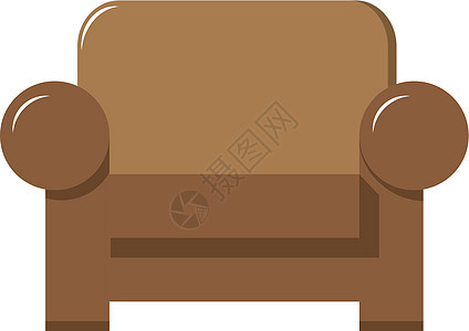 棕色椅子艺术长椅家具插图红色皮革风格古董扶手椅奢华图片