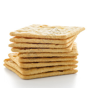 Cracker 裂开器黄色正方形面包盐渍饼干棕色饮食长方形美食小吃图片