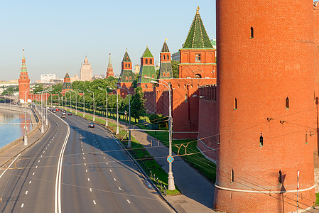 沿莫斯科克里姆林宫城墙图片