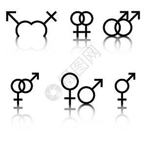 以彩色和黑色a表示男女性别符号的图示插图婚礼已婚男生联盟异性蓝色女士女性夫妻图片